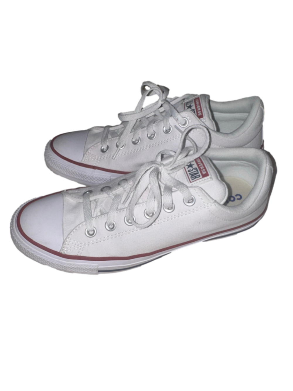 Women's Converse All Star Sneakers White Red Size 
10